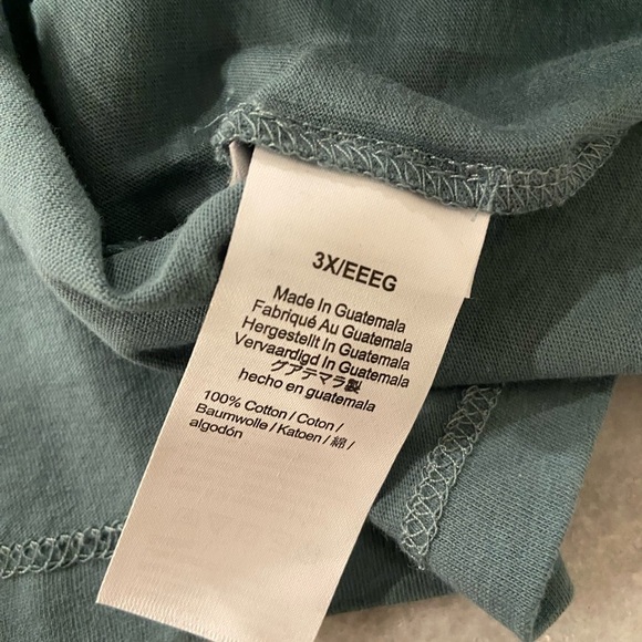 NWOT J. Crew Size 3X Essentials Teal Cotton Tee Shirt Short Sleeve Soft Comfy - Picture 10 of 10